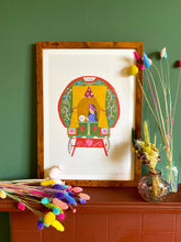 Load image into Gallery viewer, Gypsy Fortune Teller Wagon A3 Print