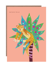 Load image into Gallery viewer, Leopard in Tree Birthday Greetings Card