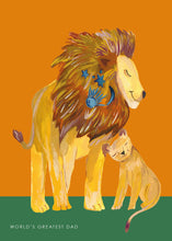 Load image into Gallery viewer, Lion and Cub Greatest Dad Greetings Card