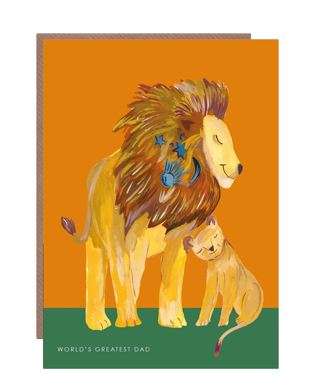 Lion and Cub Greatest Dad Greetings Card