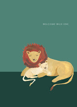 Load image into Gallery viewer, Lion and Cub New Baby Greetings Card