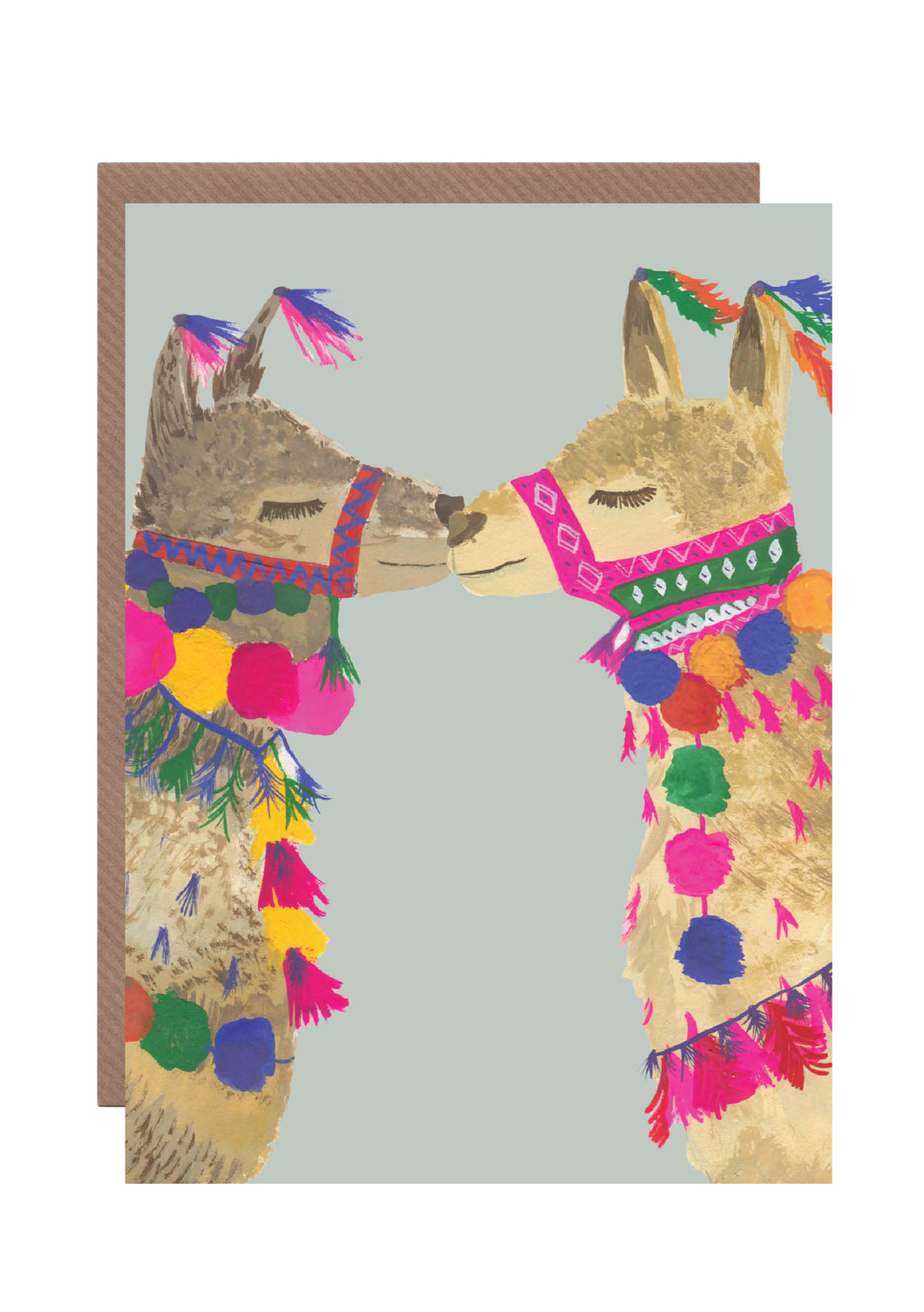 Love Llamas Blank Greetings Card