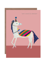 Load image into Gallery viewer, Magical Rainbow Horse Birthday Greetings Card
