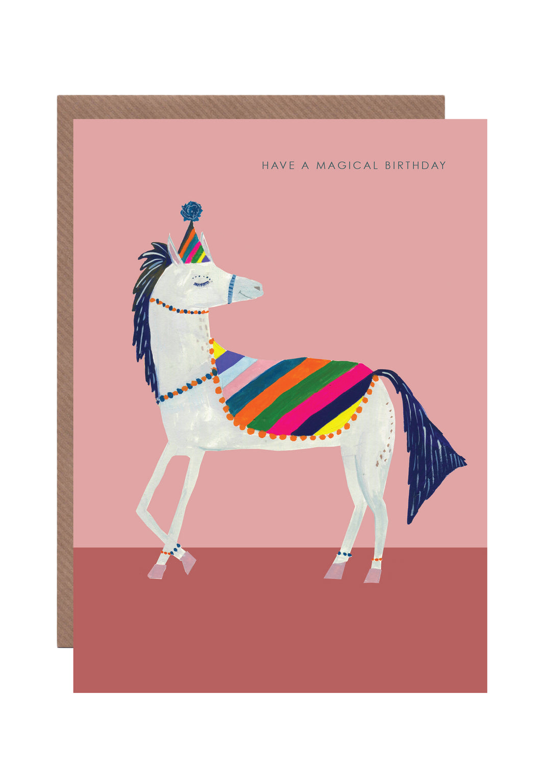 Magical Rainbow Horse Birthday Greetings Card