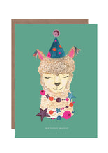 Load image into Gallery viewer, Magic Party Alpaca Birthday Greetings Card