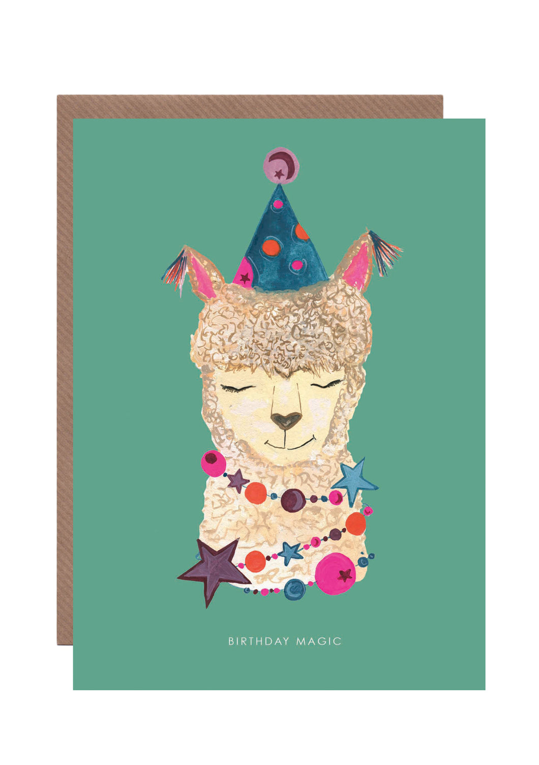 Magic Party Alpaca Birthday Greetings Card