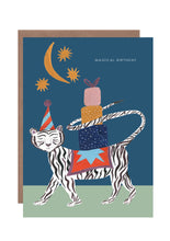 Load image into Gallery viewer, Magical White Tiger Birthday Greetings Card