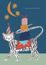 Load image into Gallery viewer, Magical White Tiger Birthday Greetings Card
