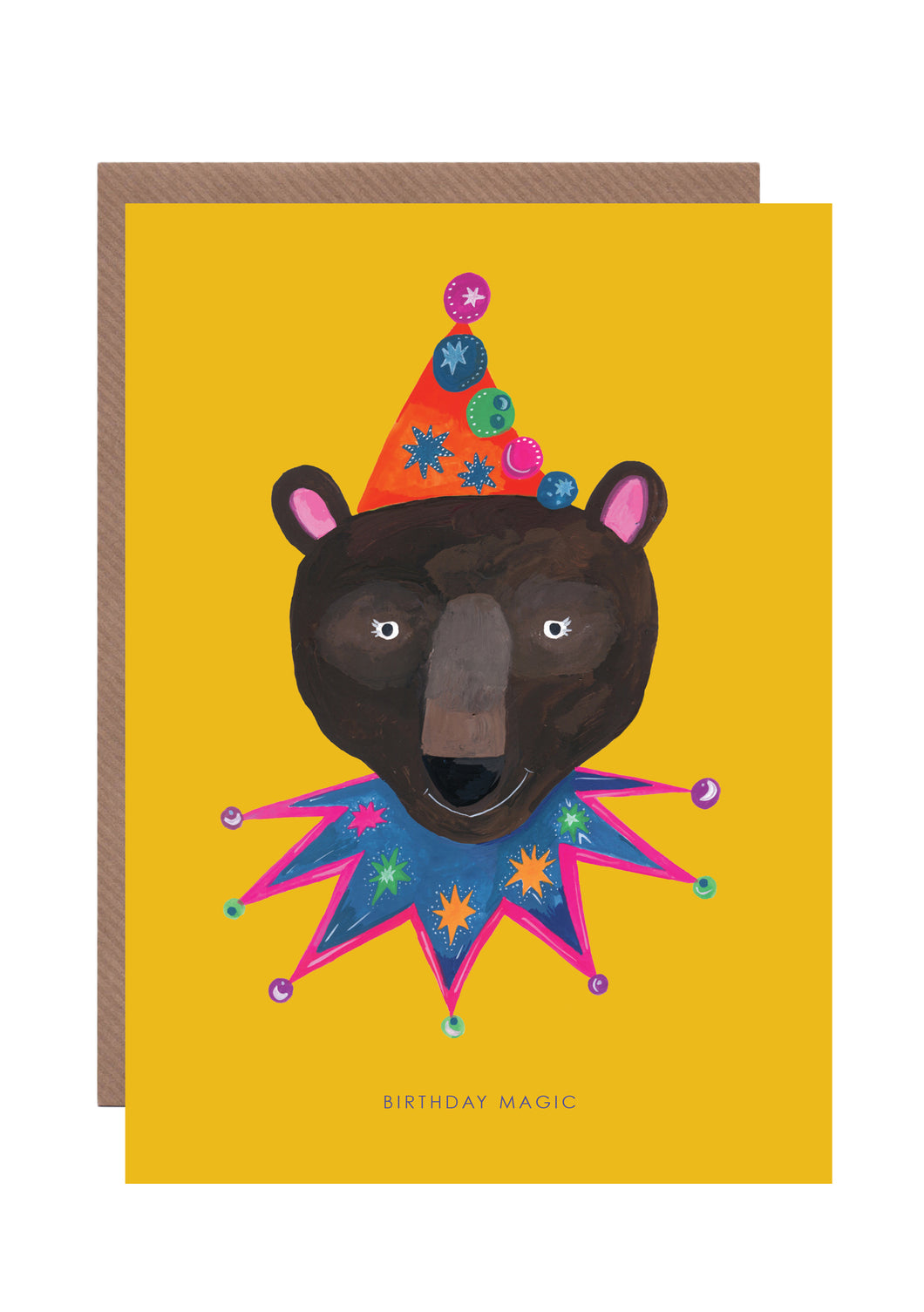Magic Party Bear Birthday Greetings Card