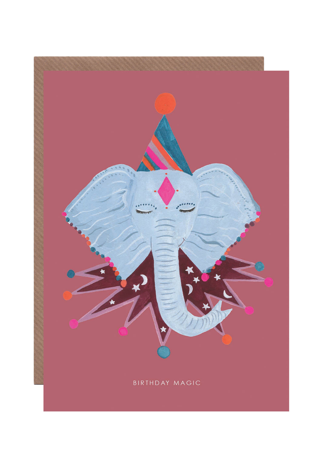 Magic Party Elephant Birthday Greetings Card