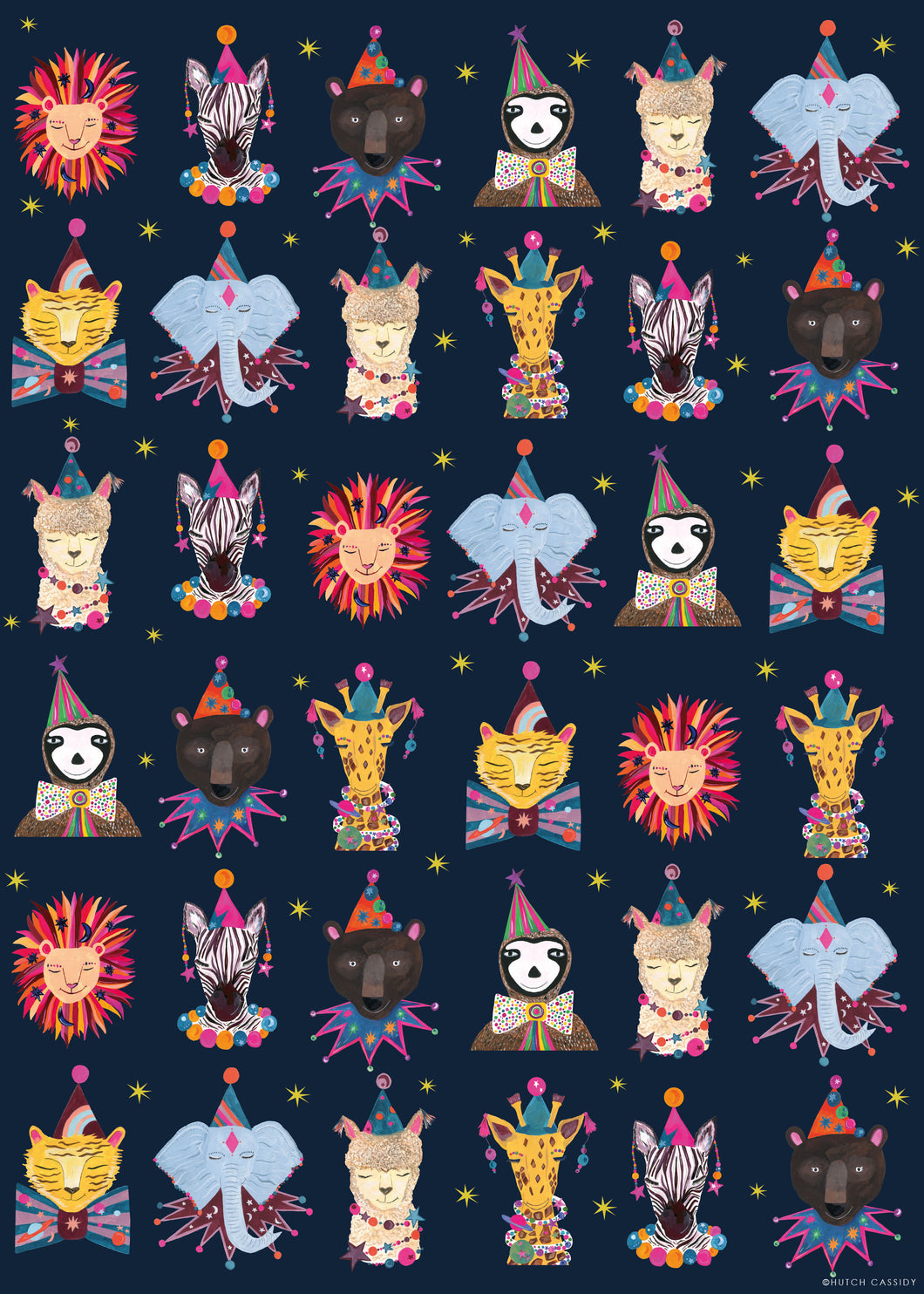 Magical Party Animals Luxury Gift Wrap (Single Sheet)