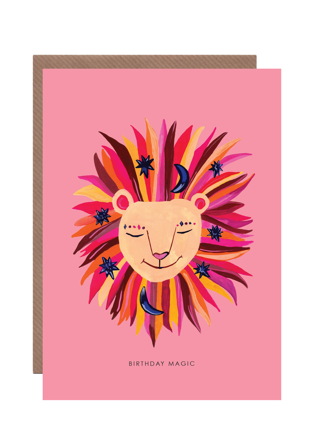 Magic Party Lion Birthday Greetings Card