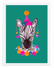 Load image into Gallery viewer, Magical Party Zebra A3 Print