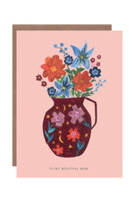 Load image into Gallery viewer, Wonderful Mum Flower Vase greetings card
