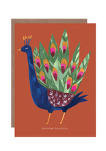Load image into Gallery viewer, Peacock Beautiful Birthday Greetings Card