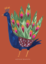 Load image into Gallery viewer, Peacock Beautiful Birthday Greetings Card