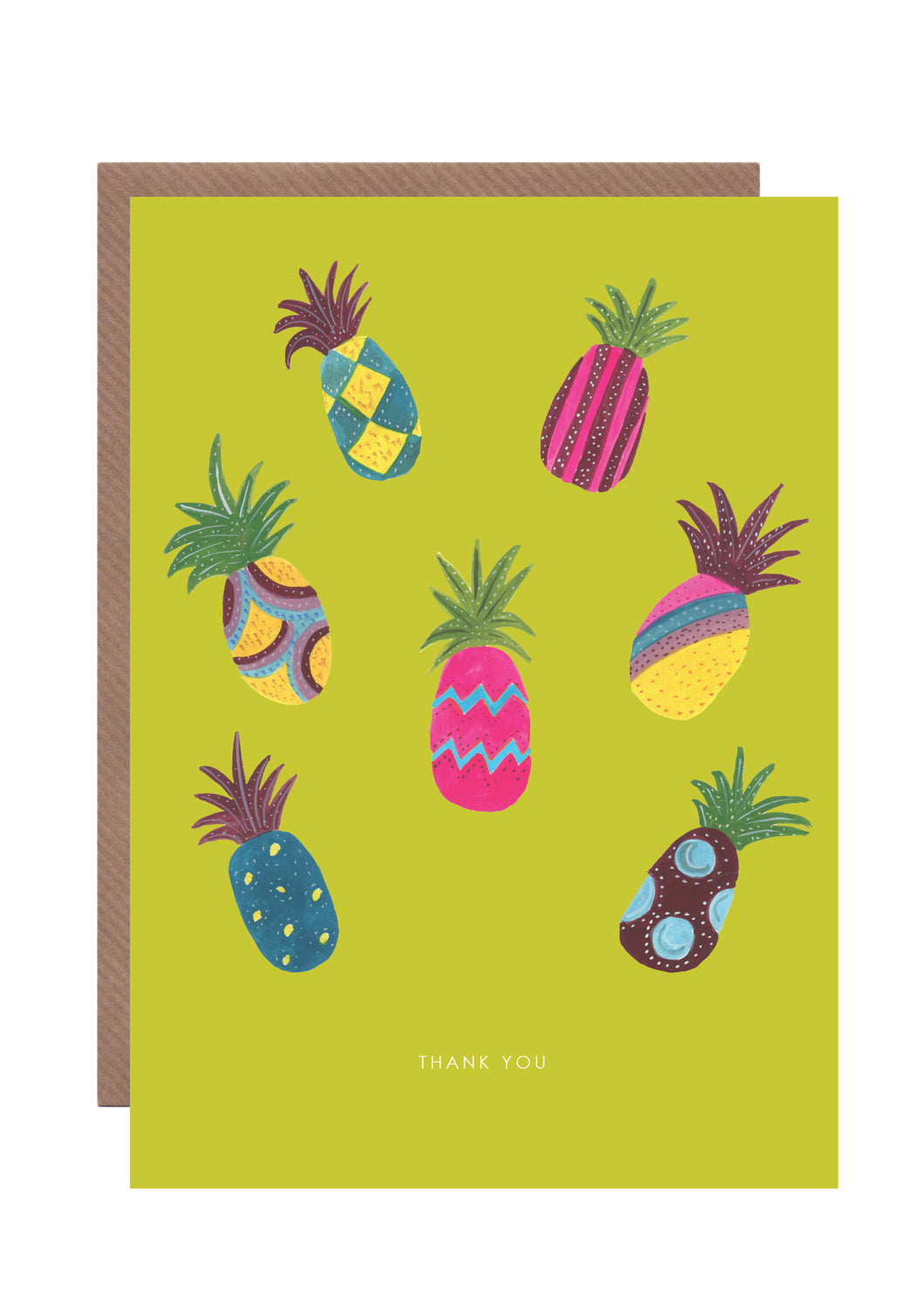 Decorative Pineapple Thank you Greetings Card