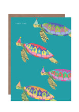 Load image into Gallery viewer, Party Turtles Birthday Greetings Card