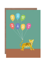 Load image into Gallery viewer, Tiger New Baby Greetings Card