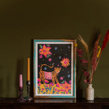 Load image into Gallery viewer, Tiger amongst the Blooms A3 Print