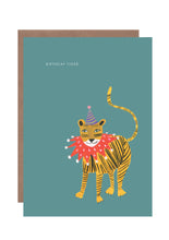 Load image into Gallery viewer, Jazzy Party Tiger Birthday Greetings Card