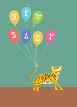 Load image into Gallery viewer, Tiger New Baby Greetings Card
