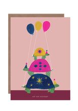 Load image into Gallery viewer, Tortoise Tower birthday greetings card
