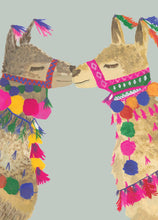 Load image into Gallery viewer, Decorative Llamas In Love A3 Print