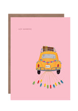 Load image into Gallery viewer, Love Bug Just Married Wedding Greetings Card

