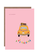 Load image into Gallery viewer, Love Bug Just Married Wedding Greetings Card