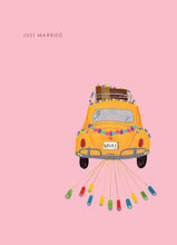 Load image into Gallery viewer, Love Bug Just Married Wedding Greetings Card