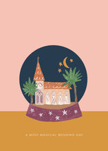Load image into Gallery viewer, Magical Wedding Globe greetings card