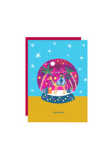 Load image into Gallery viewer, Magical Camel Snow Globe Christmas Card