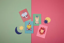 Load image into Gallery viewer, Magical Party Animals Birthday Bundle of 8 Greetings Cards