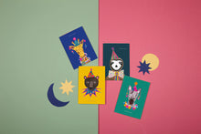 Load image into Gallery viewer, Magical Party Animals Birthday Bundle of 8 Greetings Cards
