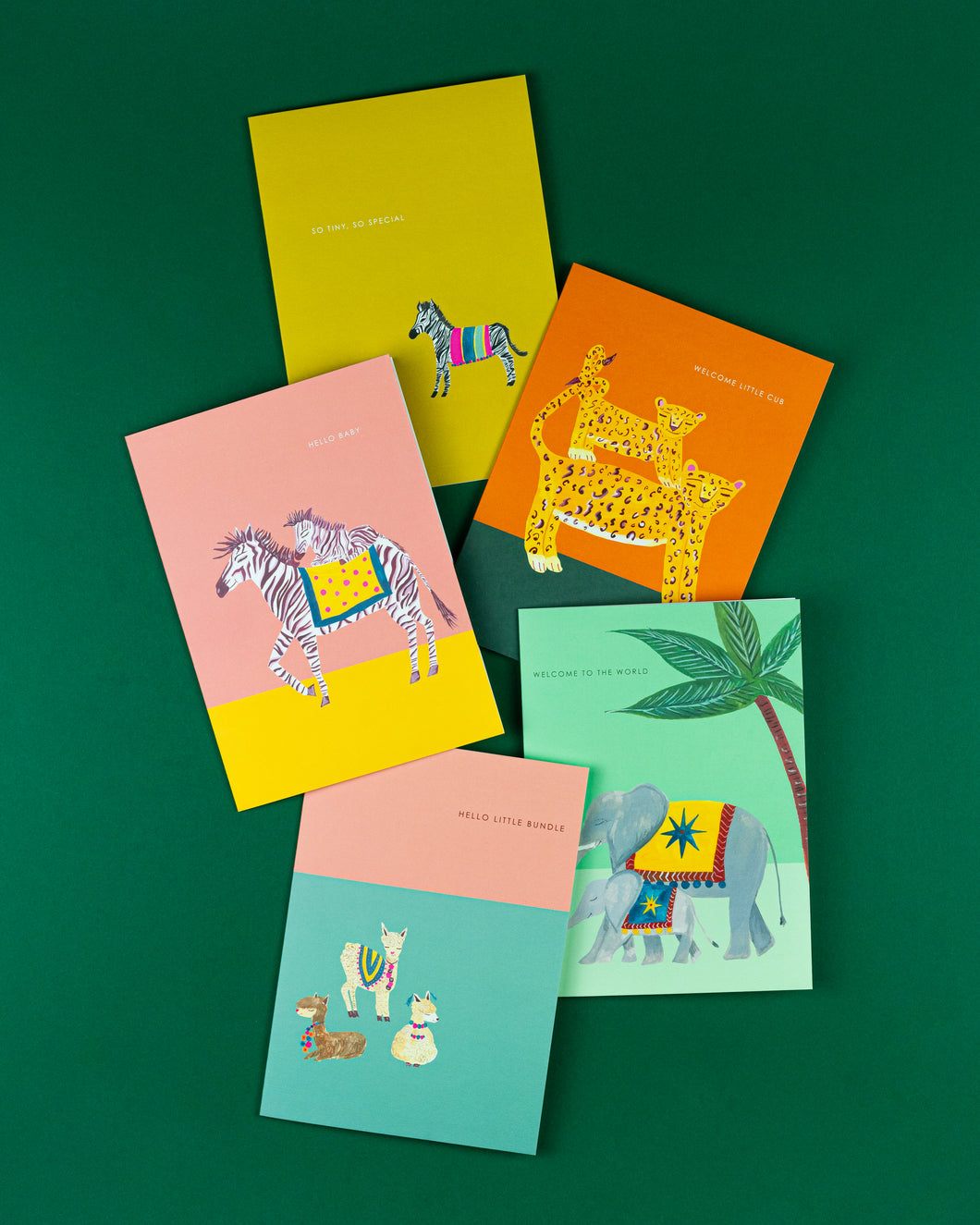 The New Baby Card Bundle Includes 5 best selling Greetings Cards