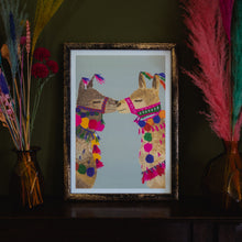Load image into Gallery viewer, Decorative Llamas In Love A3 Print