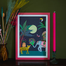 Load image into Gallery viewer, Moonlight Safari A3 Print