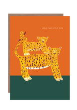 Load image into Gallery viewer, Leopard and Cub New Baby Greetings Card
