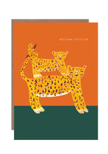 Load image into Gallery viewer, Leopard and Cub New Baby Greetings Card