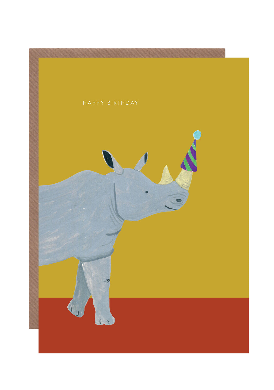 Party Rhino Birthday Greetings Card