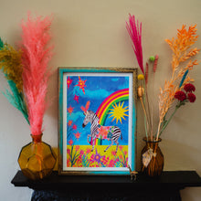 Load image into Gallery viewer, Magnificent Daydreaming Zebra A3 Art Print