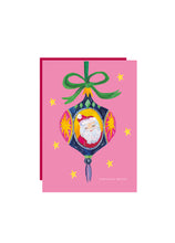 Load image into Gallery viewer, Bauble Santa Christmas Card
