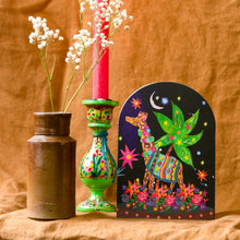 Load image into Gallery viewer, Midnight Giraffe Bell Jar Blank Greetings Card
