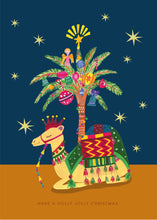 Load image into Gallery viewer, Magical Camel and Tree Christmas Card
