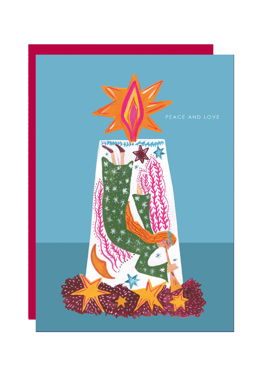 Candle Angel Christmas Card