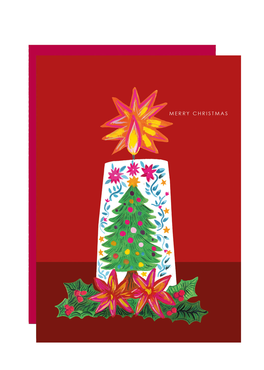 Candle Tree Christmas Card