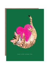 Load image into Gallery viewer, Cat with Heart Greetings Card  
