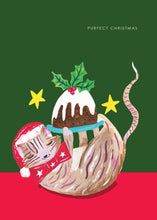 Load image into Gallery viewer, &#39;Cat and Christmas Pudding &#39; Christmas Greetings Card
