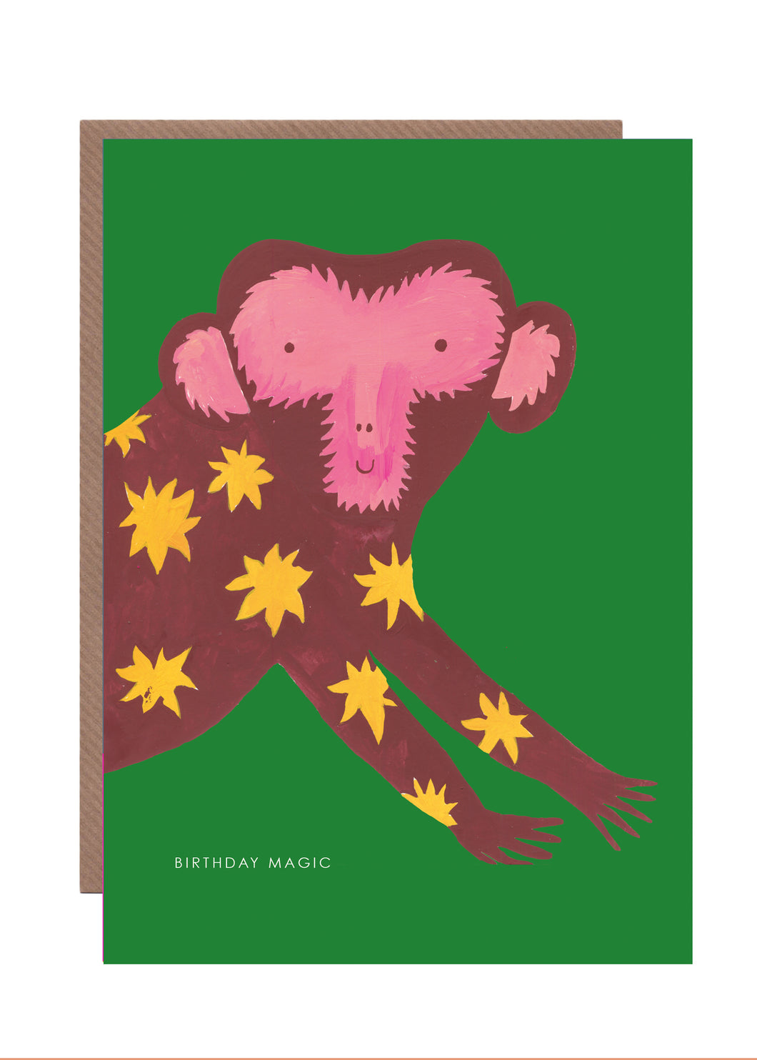 'Decorative Monkey' Birthday Greetings Card